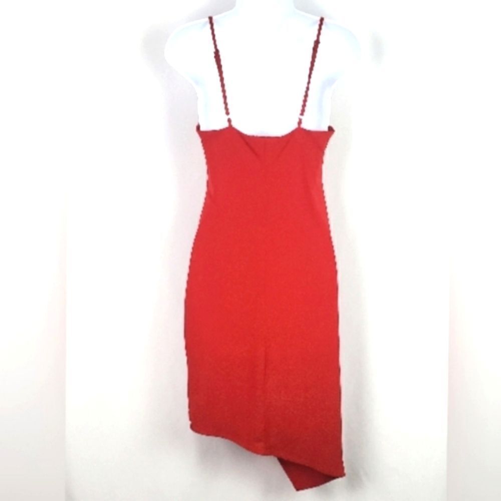 GUESS Red Ruched Dress - Picture 3 of 8